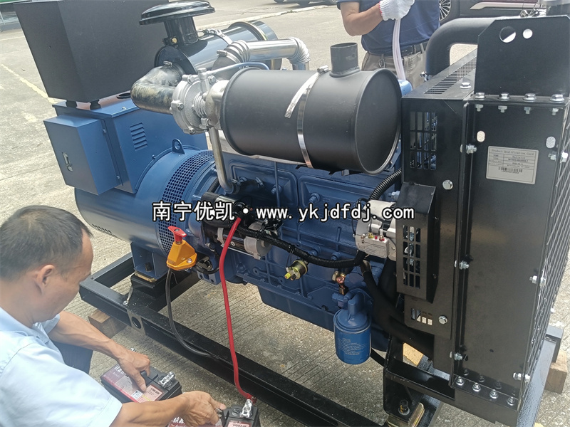 2024年9月18日，50kw濰坊雷納柴油發(fā)電機(jī)組試機(jī)發(fā)貨百色